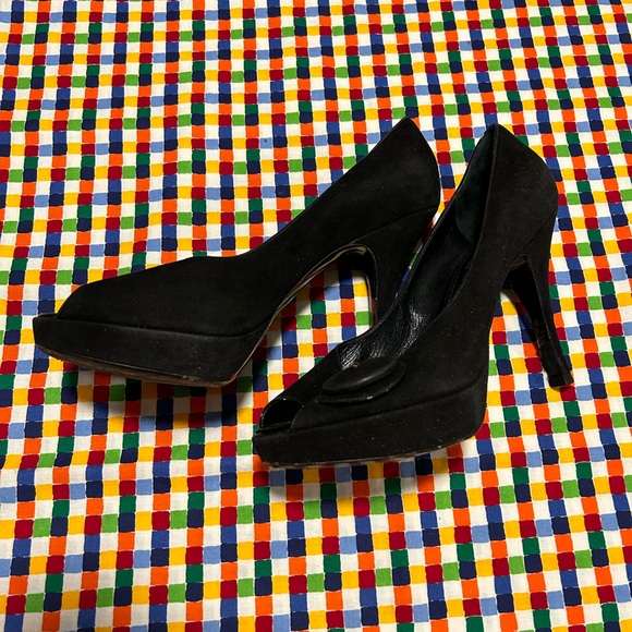 Louis Vuitton suede heels 8